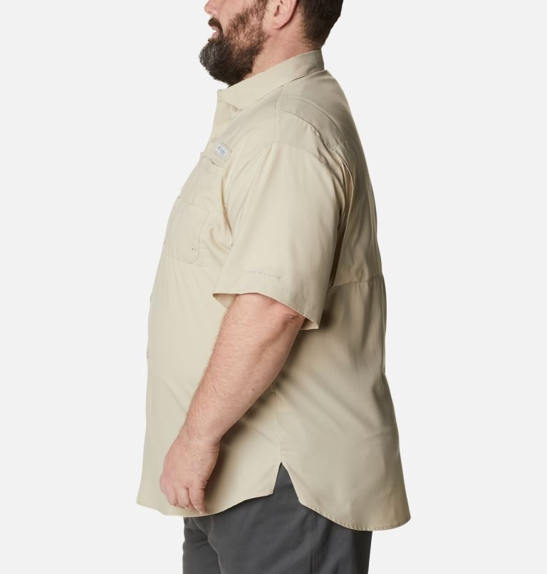 Men's Columbia PFG Tamiami II Short Sleeve Shirts Khaki | Plus Size CA-SAL86